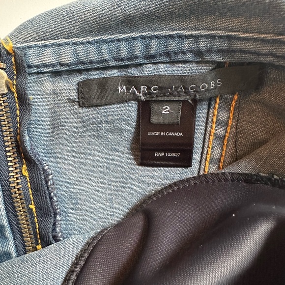 MARC JACOBS VINTAGE Y2K Sz 2 Denim Bustier Corset Top Cotton Lace Up Back RARE - Picture 5 of 9